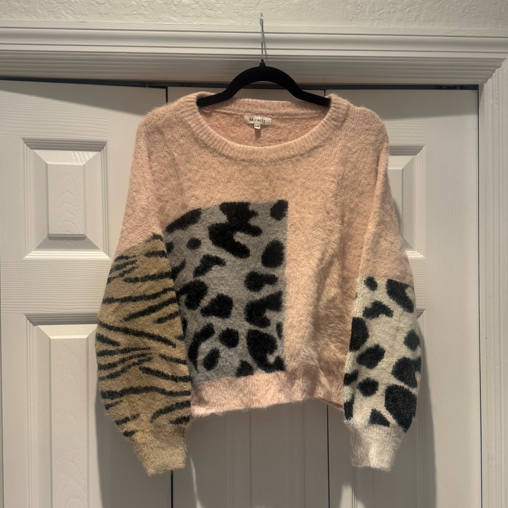 Miracle Pink Animal Print Sweater